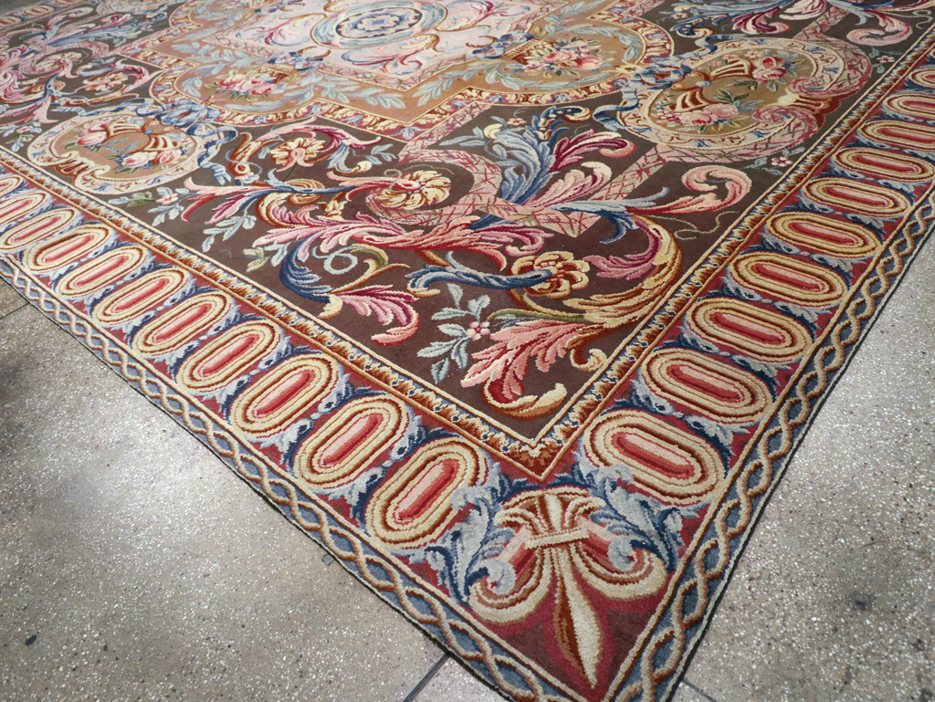 Antique French Savonnerie Large Room Size Carpet, No.30897 - Staging