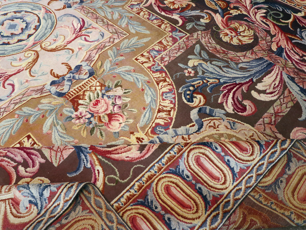 Antique French Savonnerie Large Room Size Carpet, No.30897 - Staging