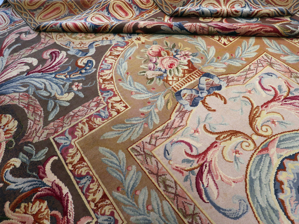 Antique French Savonnerie Large Room Size Carpet, No.30897 - Staging