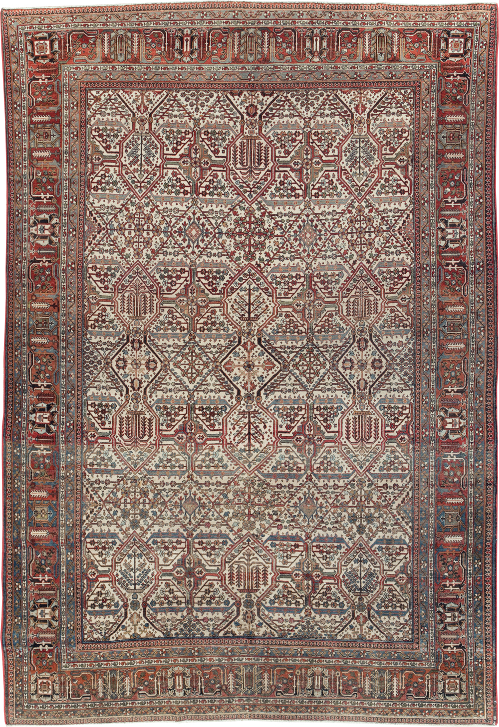Vintage Persian Joshegan Carpet, No.30898 - Staging