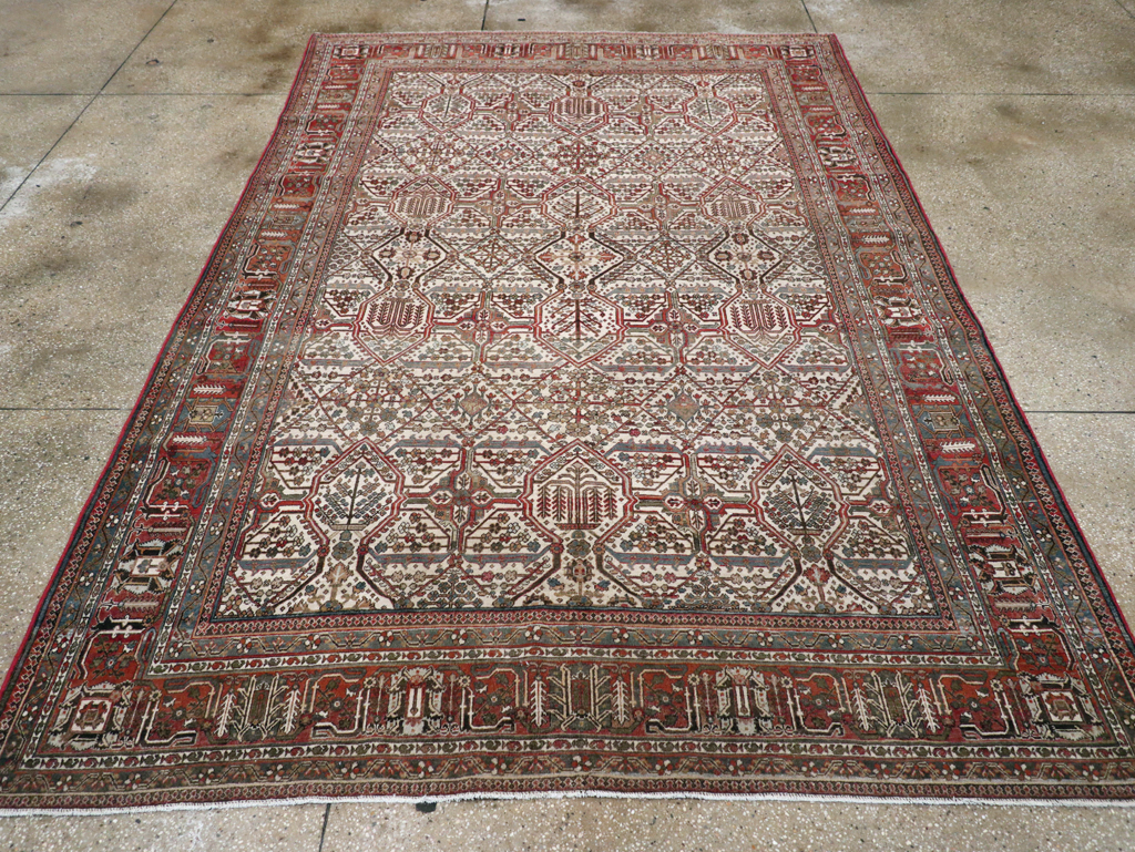 Vintage Persian Joshegan Carpet, No.30898 - Staging