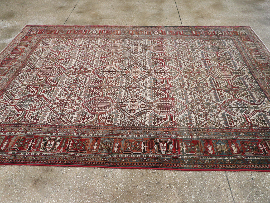 Vintage Persian Joshegan Carpet, No.30898 - Staging