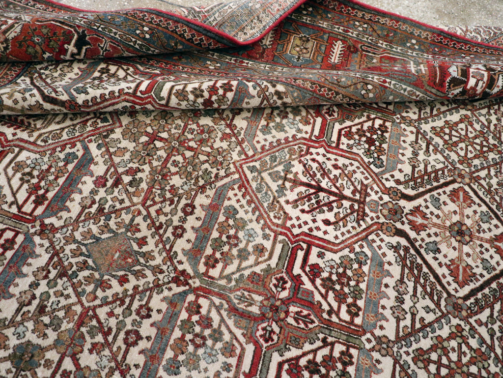 Vintage Persian Joshegan Carpet, No.30898 - Staging