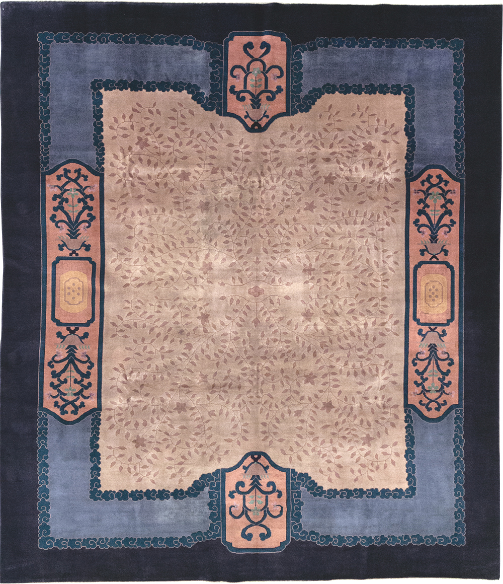 Vintage Chinese Art Deco Room Size Carpet, No.30901 - Staging