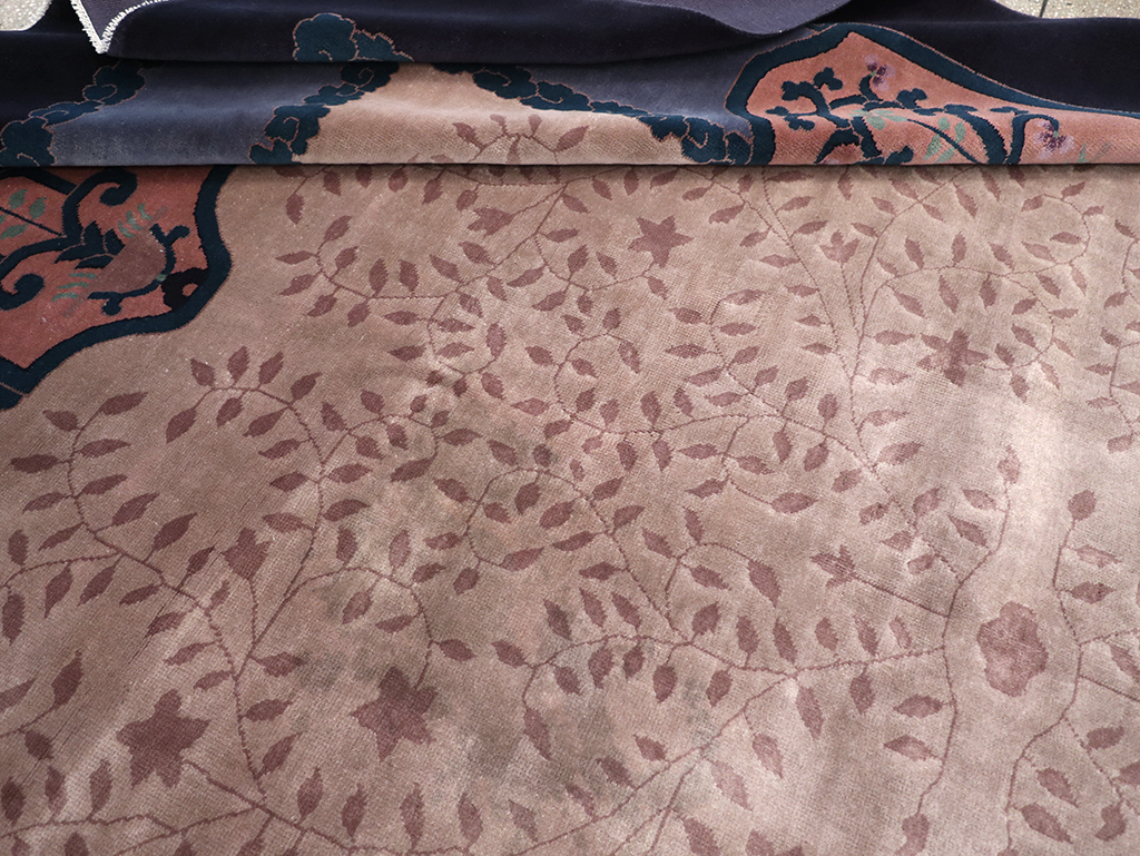 Vintage Chinese Art Deco Room Size Carpet, No.30901 - Staging