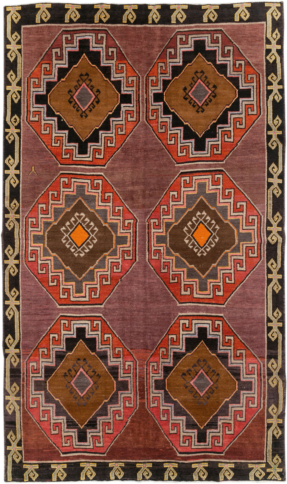 Vintage Turkish Anatolian Tribal Room Size Carpet, No.30907 - Staging