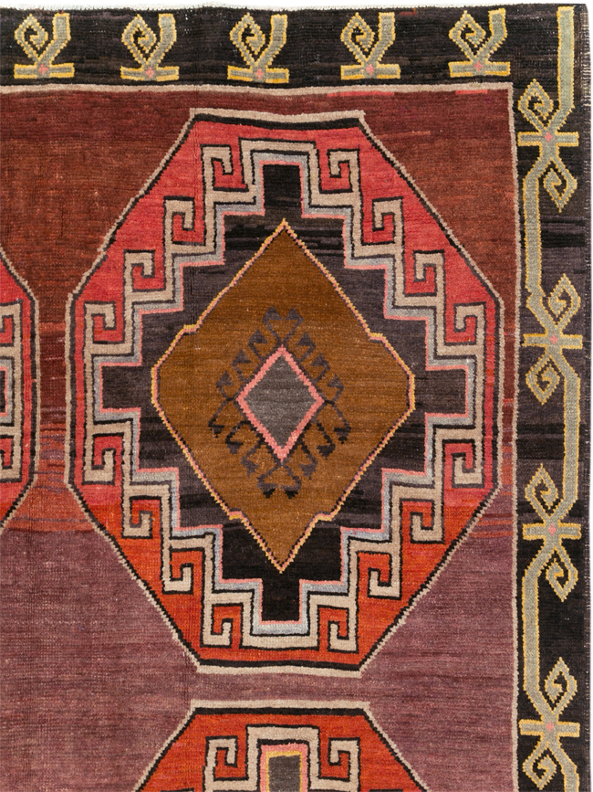 Vintage Turkish Anatolian Tribal Room Size Carpet, No.30907 - Staging