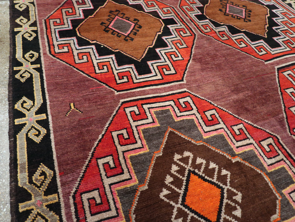 Vintage Turkish Anatolian Tribal Room Size Carpet, No.30907 - Staging