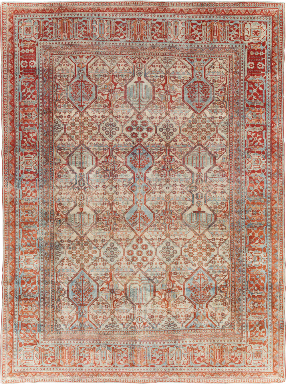 Vintage Persian Joshegan Room Size Carpet, No.30910 - Staging