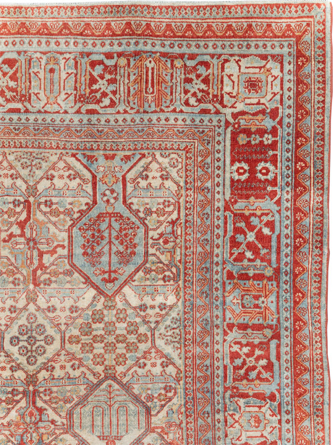 Vintage Persian Joshegan Room Size Carpet, No.30910 - Staging