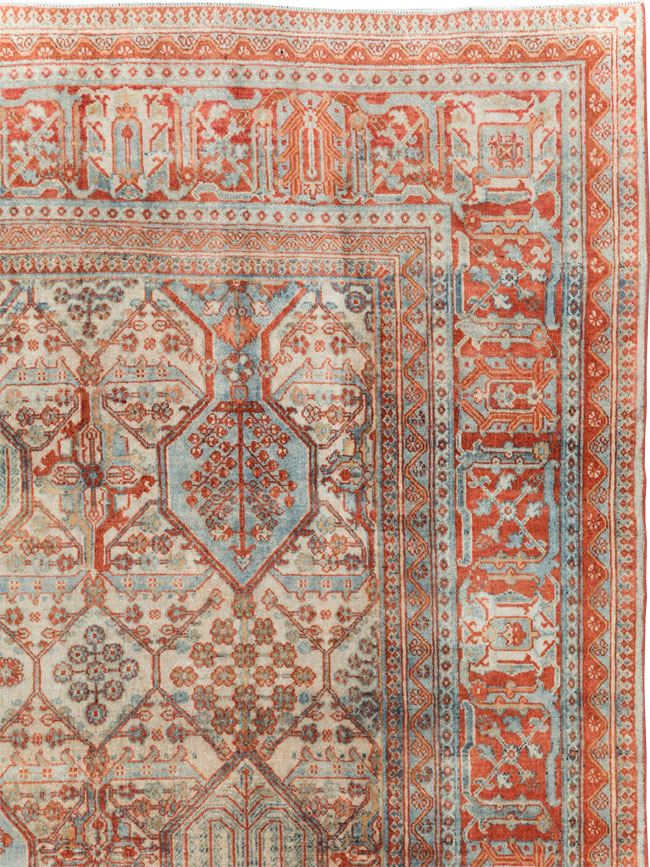 Vintage Persian Joshegan Room Size Carpet, No.30910 - Staging