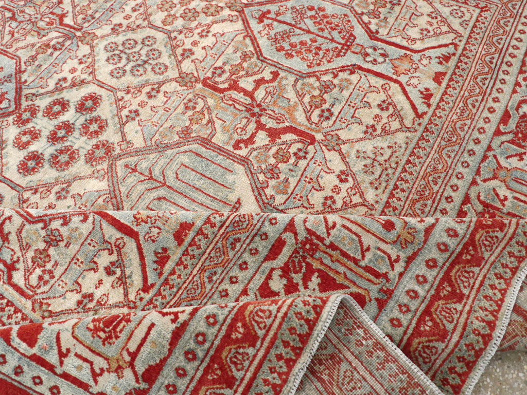 Vintage Persian Joshegan Room Size Carpet, No.30910 - Staging