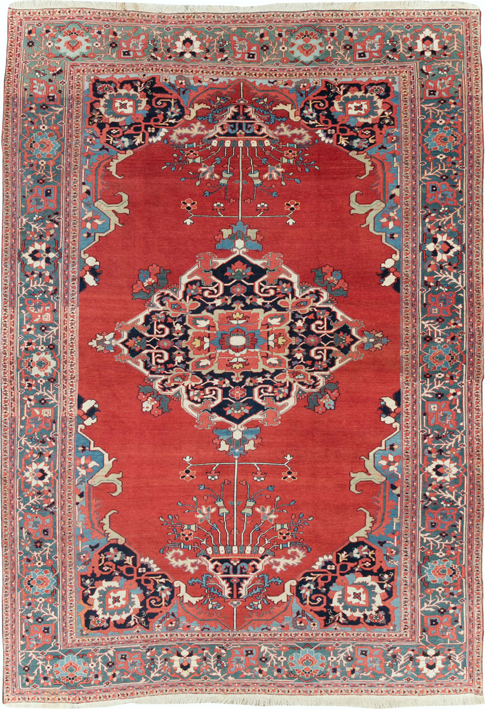 Antique Persian Serapi Room Size Carpet, No.30912 - Staging