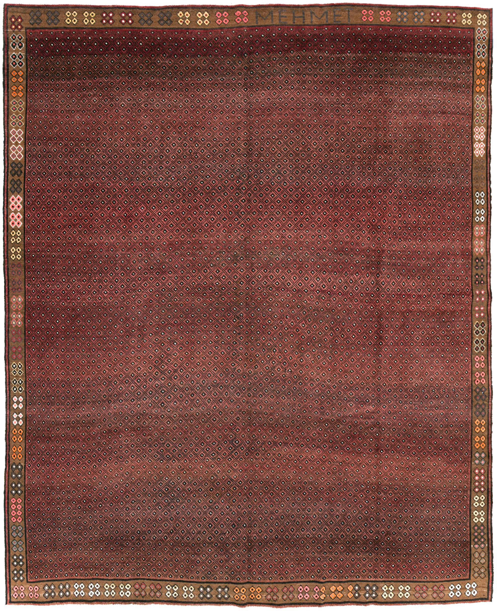 Vintage Turkish Anatolian Small Room Size Carpet, No.30916 - Staging