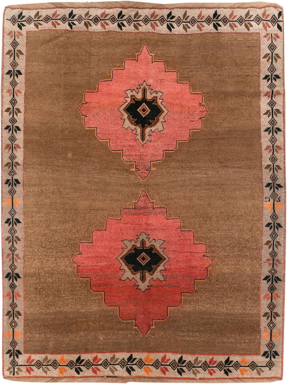 Vintage Turkish Anatolian Room Size Carpet, No.30919 - Staging