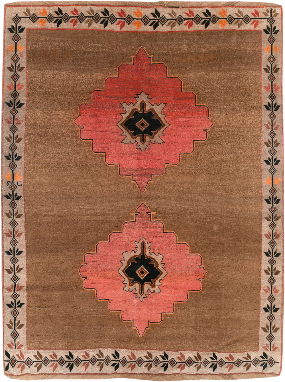 Vintage Turkish Anatolian Room Size Carpet, No.30919 - Staging