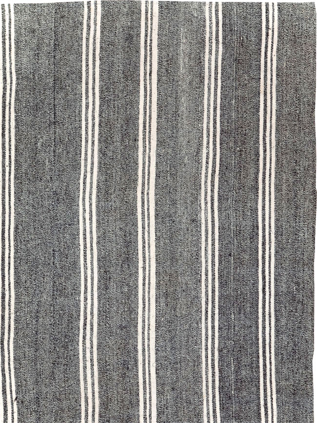 Vintage Turkish Flatweave Kilim Small Room Size Carpet, No.30925 - Staging