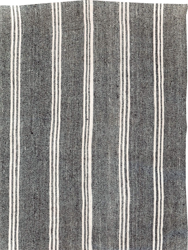 Vintage Turkish Flatweave Kilim Small Room Size Carpet, No.30925 - Staging