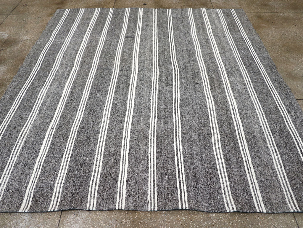 Vintage Turkish Flatweave Kilim Small Room Size Carpet, No.30925 - Staging