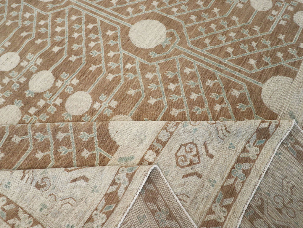 Modern East Turkestan Khotan Large Room Size Carpet, No.30934 - Staging