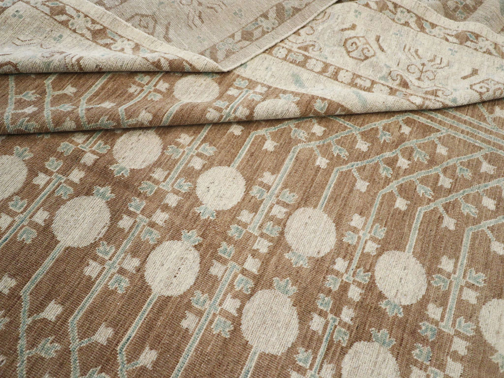 Modern East Turkestan Khotan Large Room Size Carpet, No.30934 - Staging