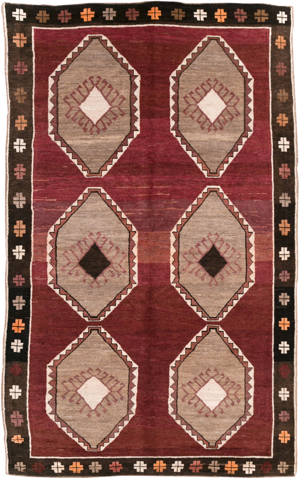 Vintage Turkish Anatolian Accent Carpet, No.30937 - Staging