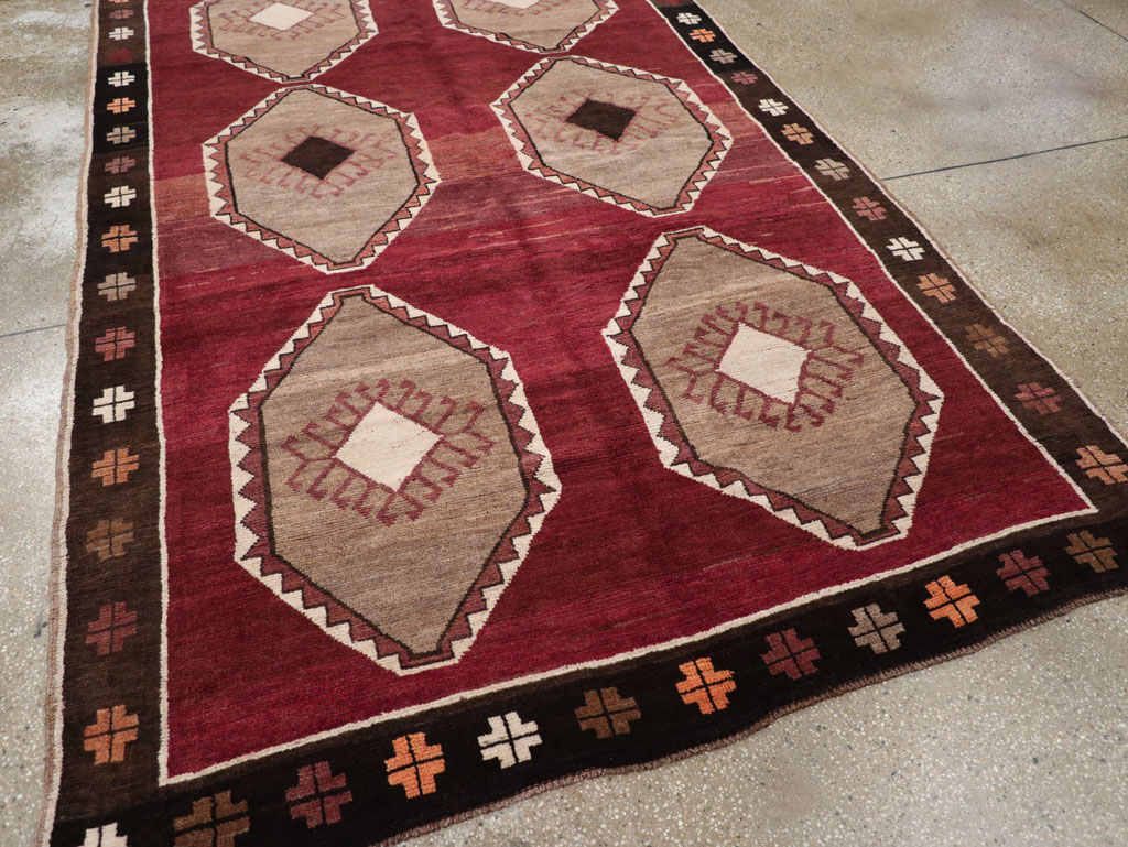 Vintage Turkish Anatolian Accent Carpet, No.30937 - Staging