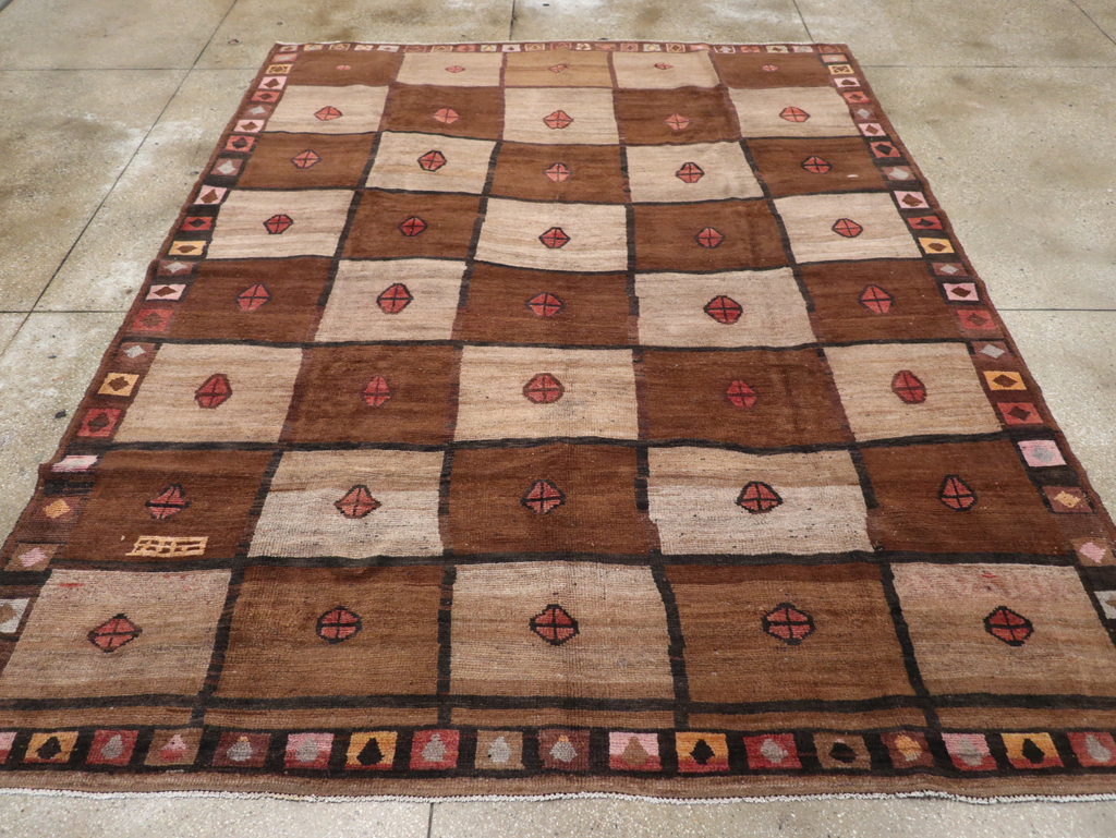 Vintage Turkish Anatolian Tribal Room Size Carpet, No.30938 - Staging