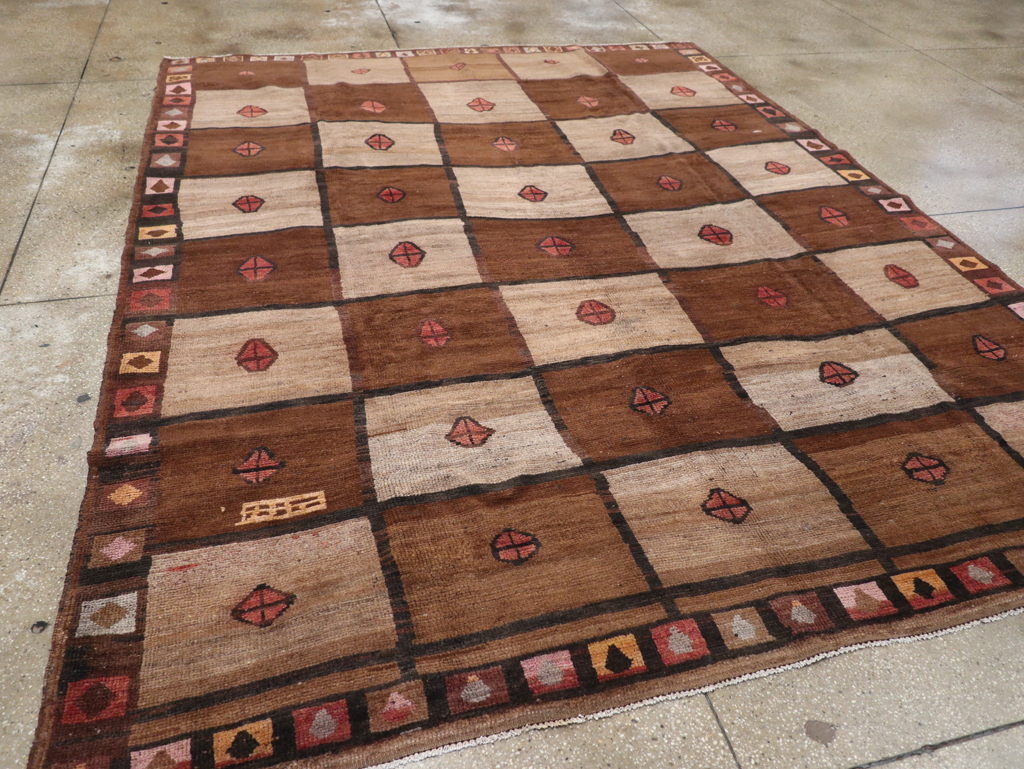 Vintage Turkish Anatolian Tribal Room Size Carpet, No.30938 - Staging