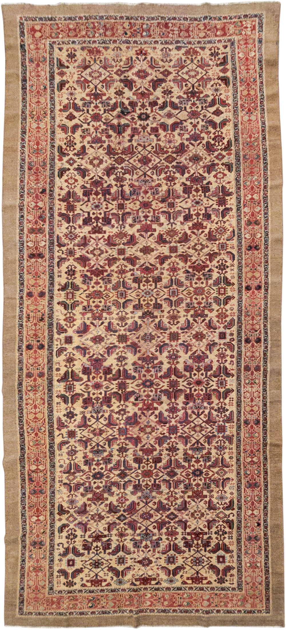 Antique Persian Malayer Gallery Carpet, No.30939 - Staging