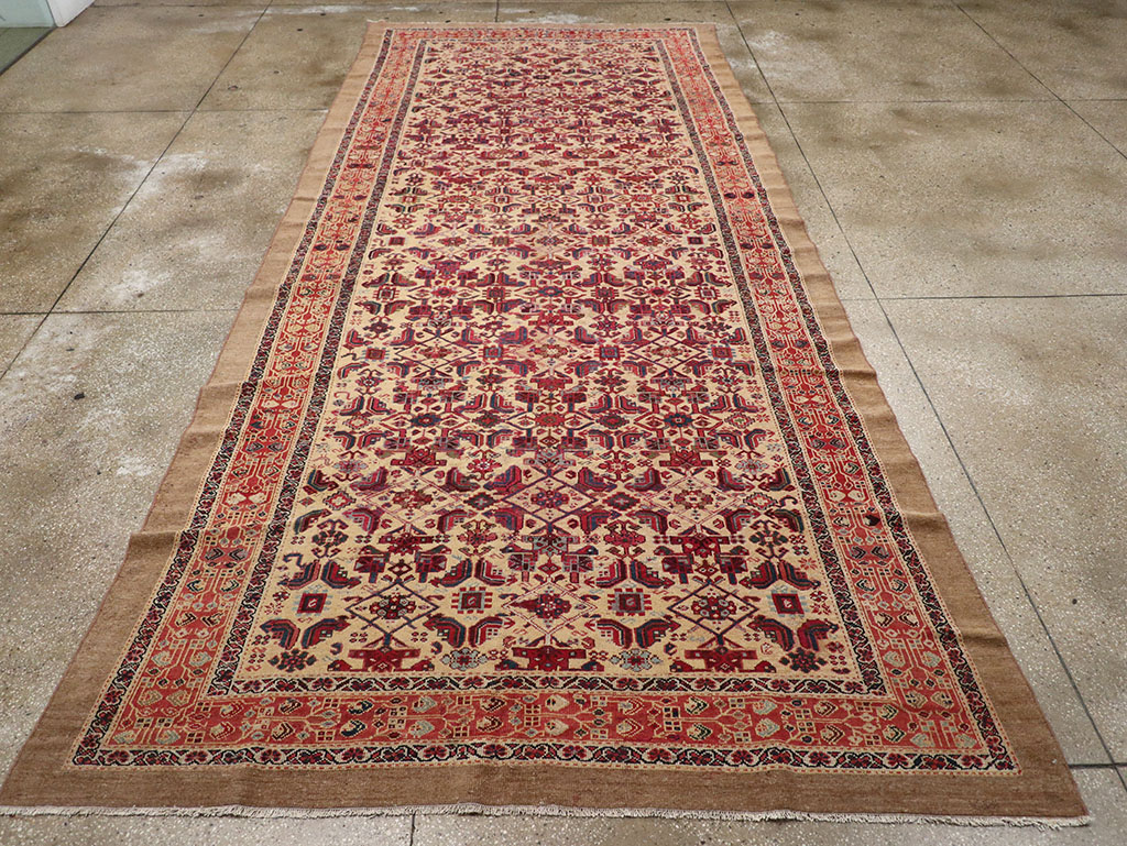 Antique Persian Malayer Gallery Carpet, No.30939 - Staging
