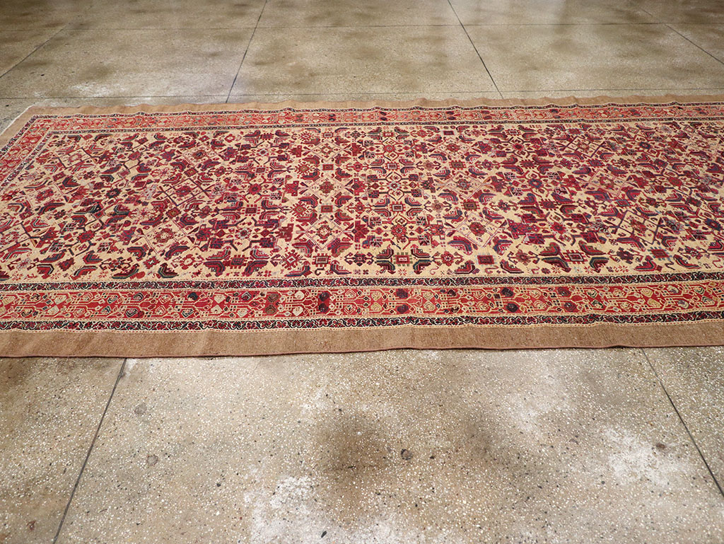 Antique Persian Malayer Gallery Carpet, No.30939 - Staging