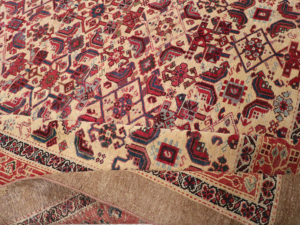 Antique Persian Malayer Gallery Carpet, No.30939 - Staging