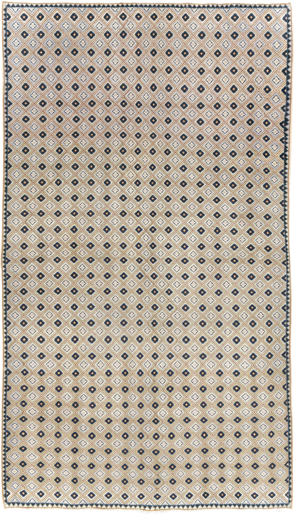 Vintage Persian Kashan Accent Rug (Pair: 1 of 2), No.30945 - Staging