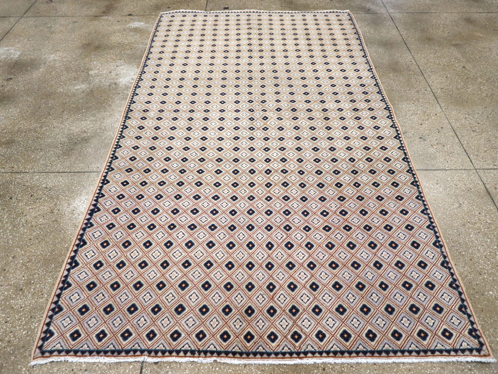 Vintage Persian Kashan Accent Rug (Pair: 1 of 2), No.30945 - Staging