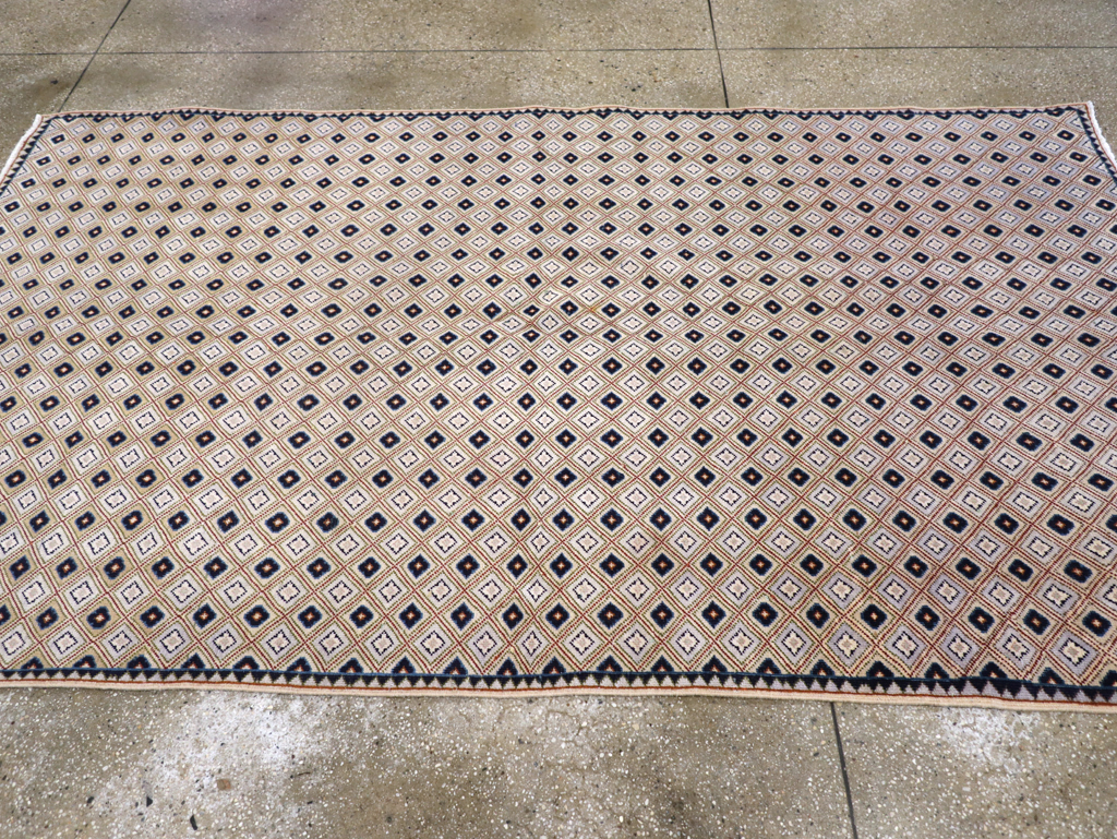 Vintage Persian Kashan Accent Rug (Pair: 1 of 2), No.30945 - Staging