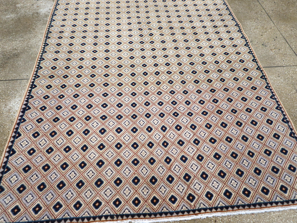 Vintage Persian Kashan Accent Rug (Pair: 1 of 2), No.30945 - Staging