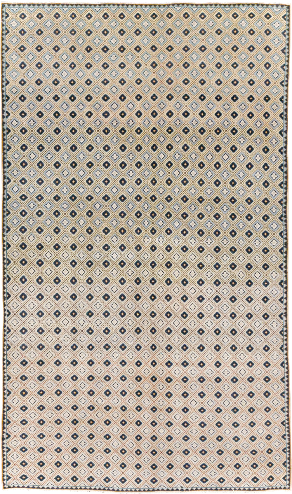 Vintage Persian Kashan Accent Rug (Pair: 2 of 2), No.30946 - Staging