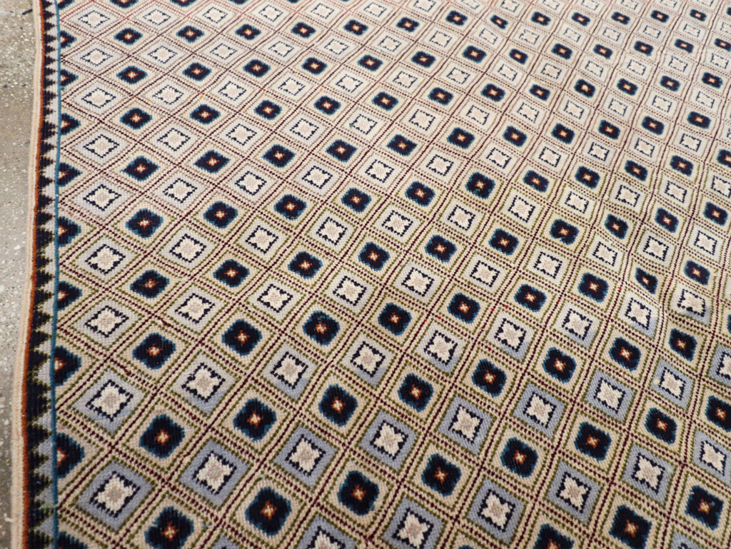 Vintage Persian Kashan Accent Rug (Pair: 2 of 2), No.30946 - Staging