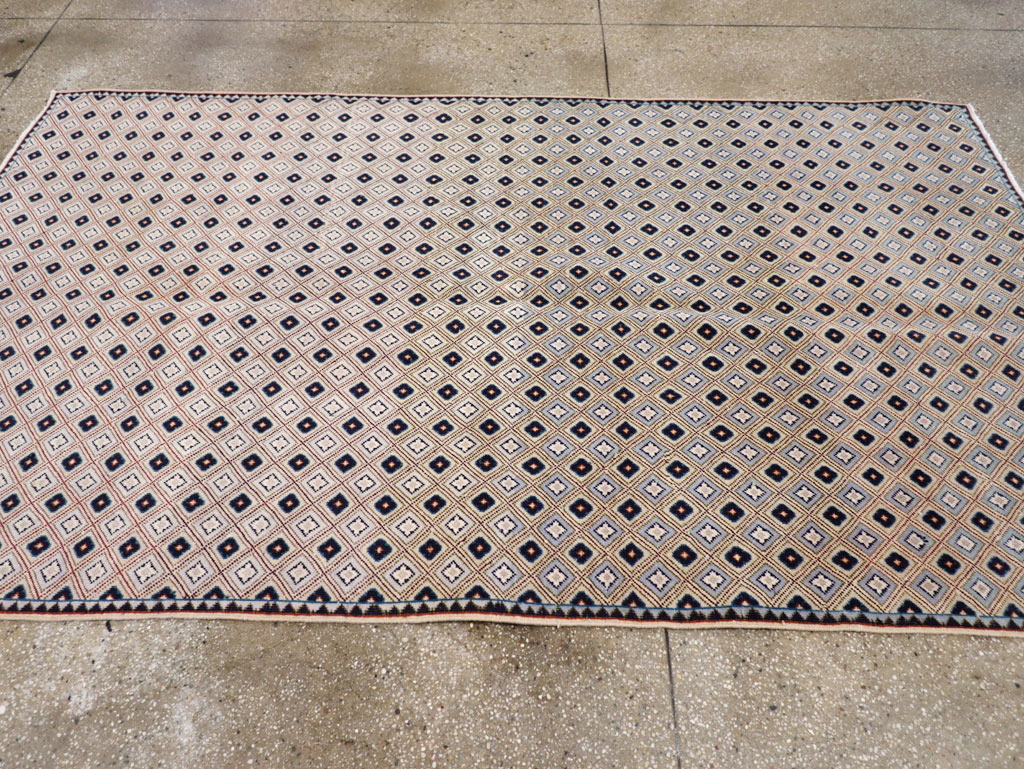 Vintage Persian Kashan Accent Rug (Pair: 2 of 2), No.30946 - Staging