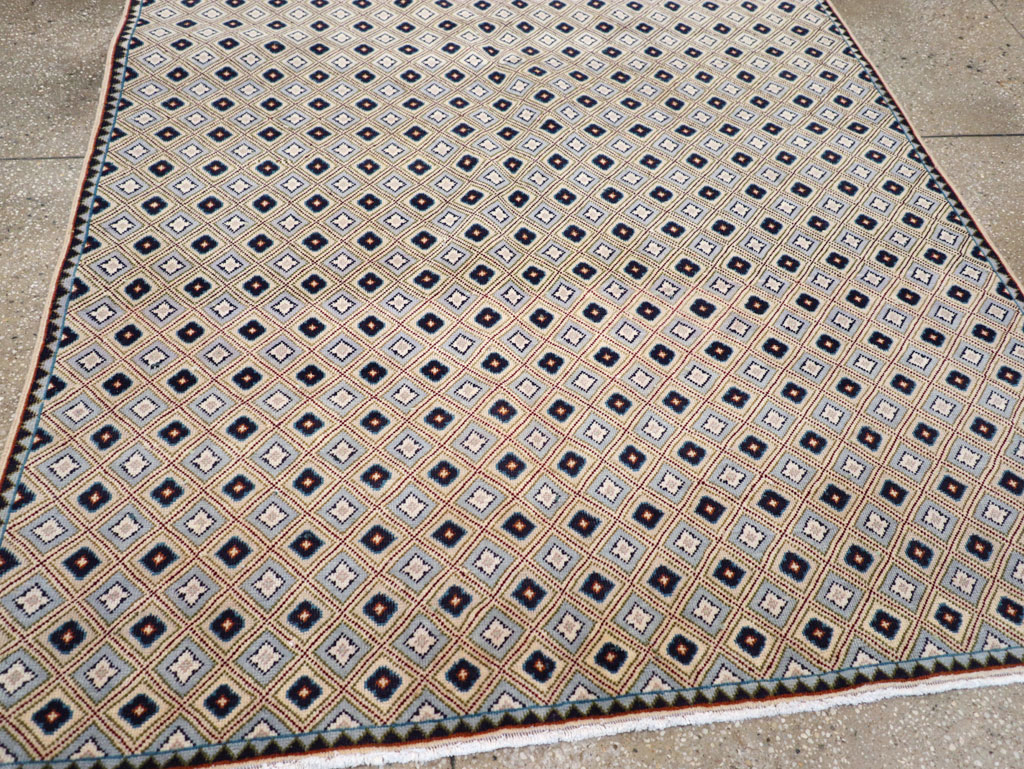 Vintage Persian Kashan Accent Rug (Pair: 2 of 2), No.30946 - Staging