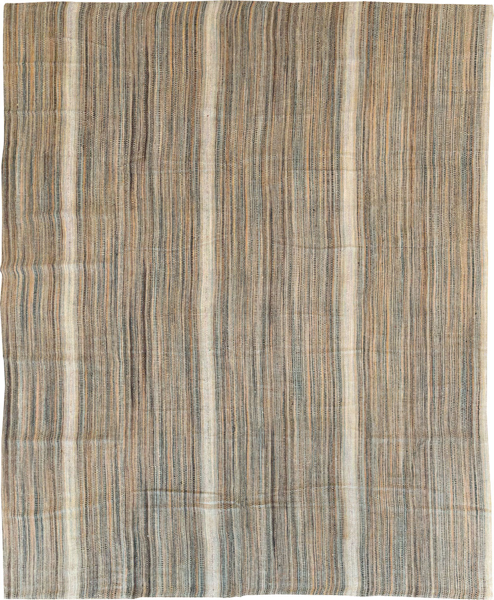 Modern Turkish Flatweave Room Size Carpet, No.30947 - Staging