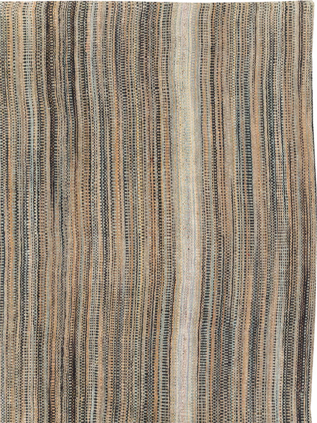 Modern Turkish Flatweave Room Size Carpet, No.30947 - Staging