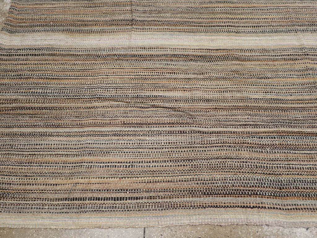 Modern Turkish Flatweave Room Size Carpet, No.30947 - Staging