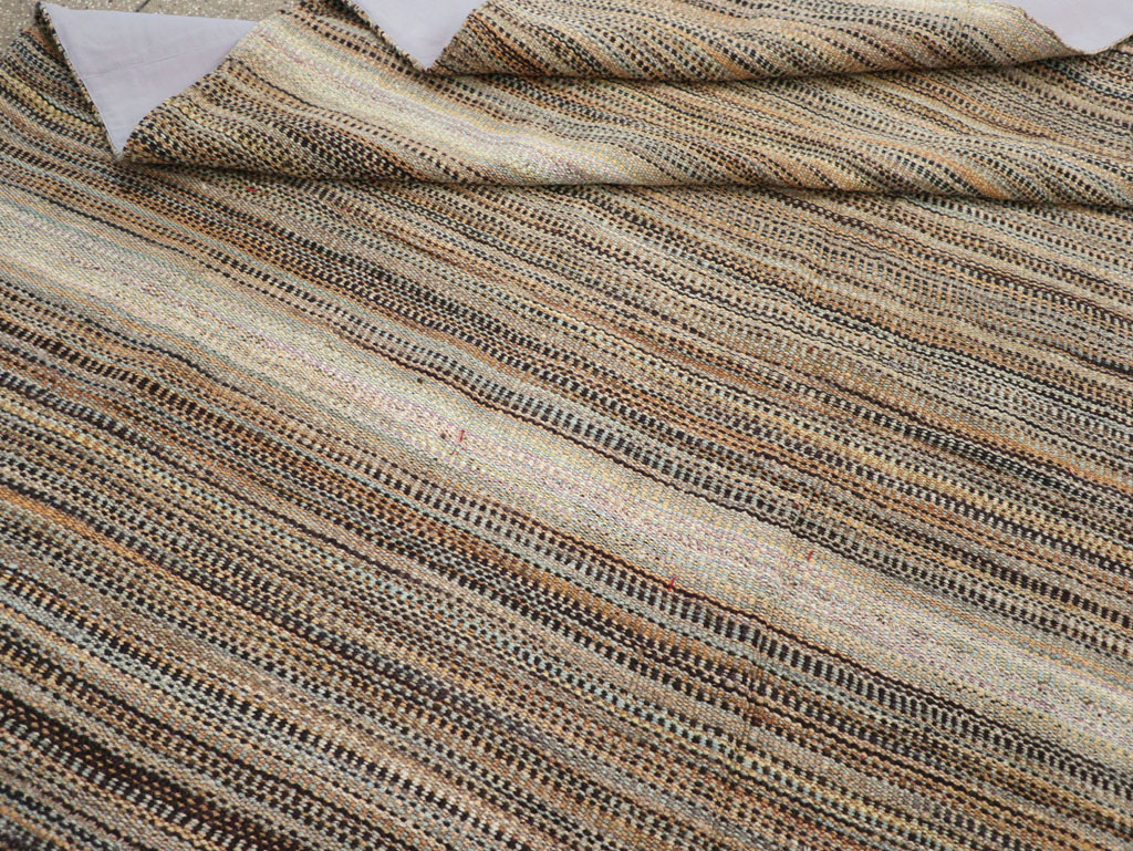 Modern Turkish Flatweave Room Size Carpet, No.30947 - Staging