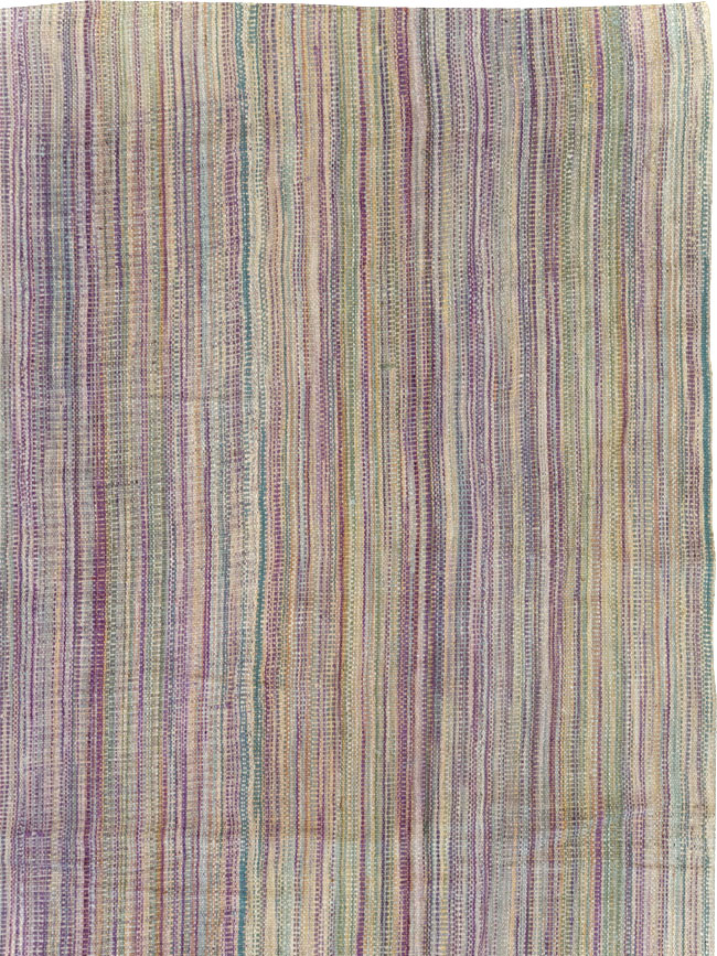 Modern Turkish Flatweave Room Size Carpet, No.30948 - Staging
