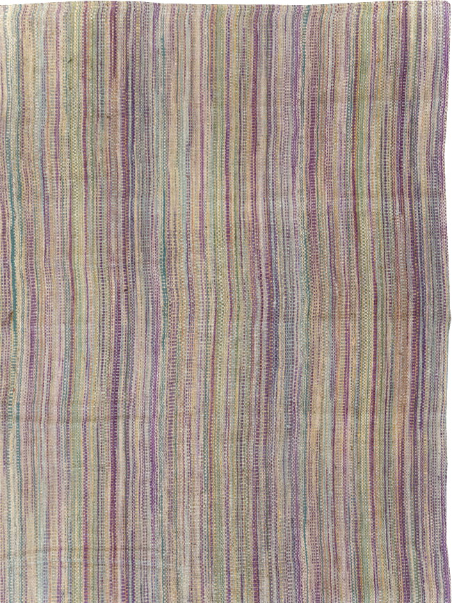 Modern Turkish Flatweave Room Size Carpet, No.30948 - Staging