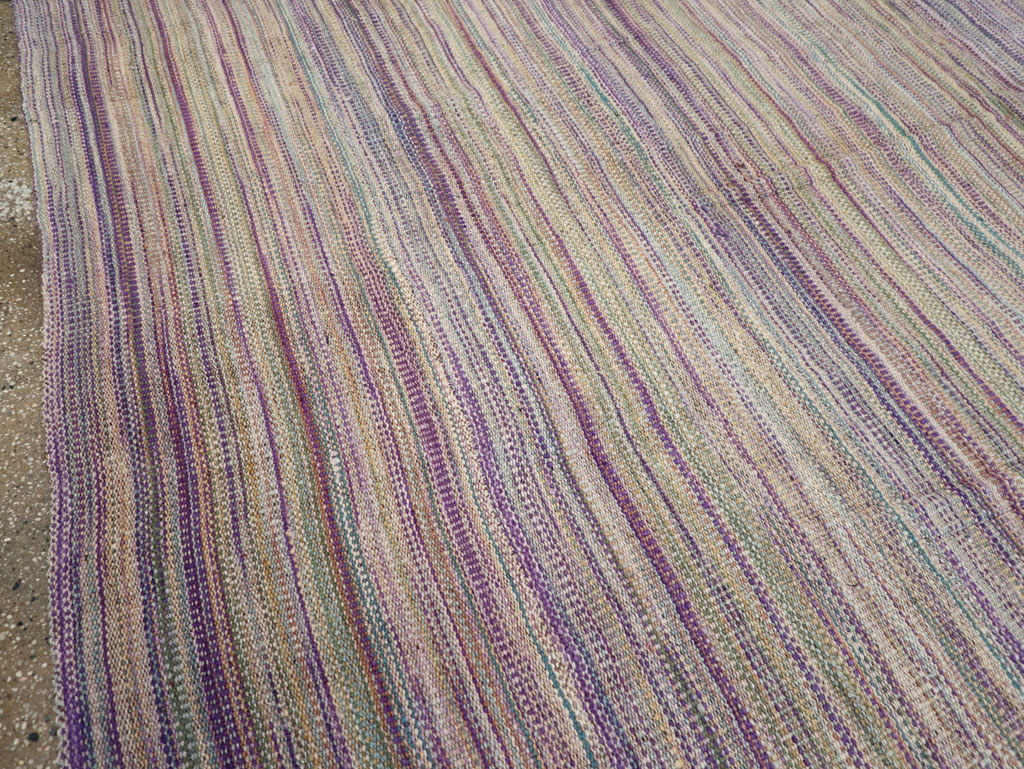 Modern Turkish Flatweave Room Size Carpet, No.30948 - Staging