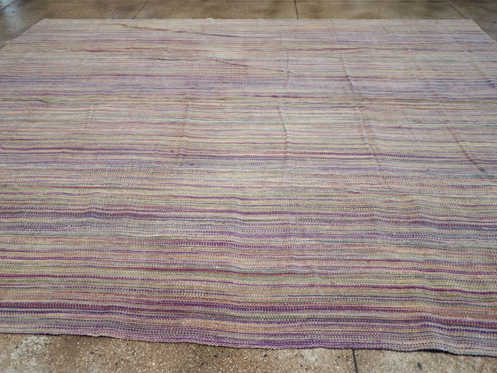 Modern Turkish Flatweave Room Size Carpet, No.30948 - Staging