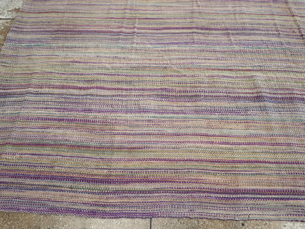 Modern Turkish Flatweave Room Size Carpet, No.30948 - Staging